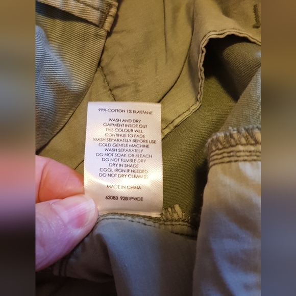 Decjuba army green stretch jeans unique styling fits 6-10 - Picture 5 of 10